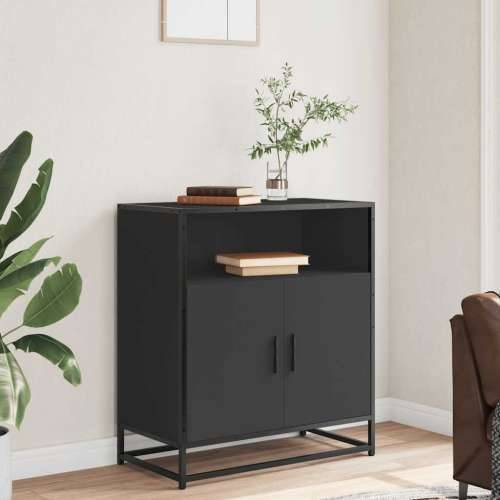 komoda crna 68x35x76 cm konstruirano drvo - Crna 1 Cijena