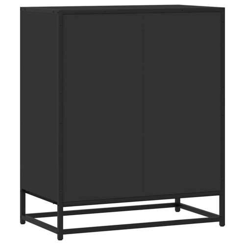 komoda crna 68x35x76 cm konstruirano drvo - Crna 1 Cijena