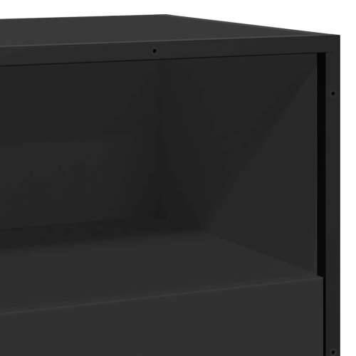 komoda crna 68x35x76 cm konstruirano drvo - Crna 1 Cijena
