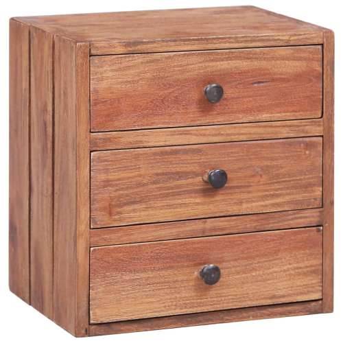 Noćni ormarić s 3 ladice 35x25x35 cm masivno drvo mahagonija Cijena