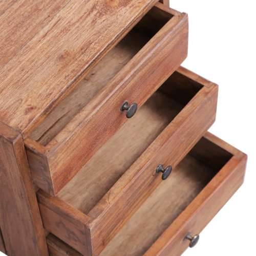 Noćni ormarić s 3 ladice 35x25x35 cm masivno drvo mahagonija Cijena