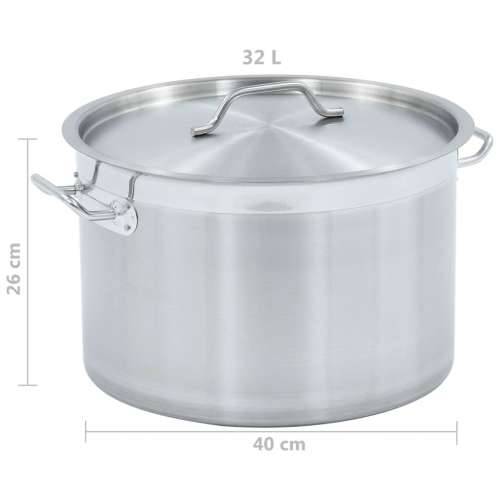 Kuhinjski lonac 32 L 40 x 26 cm od nehrđajućeg čelika - 40 x 26 cm (32 l) Cijena