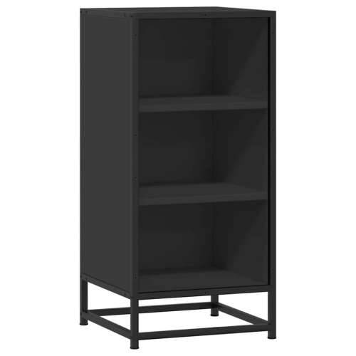 Komoda crna 35,5 x 35 x 76 cm konstruirano drvo i metal - Crna 1 Cijena