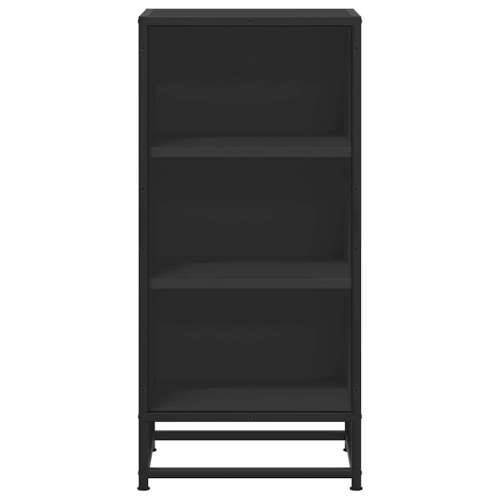 Komoda crna 35,5 x 35 x 76 cm konstruirano drvo i metal - Crna 1 Cijena