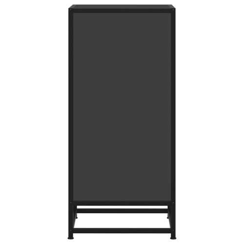 Komoda crna 35,5 x 35 x 76 cm konstruirano drvo i metal - Crna 1 Cijena