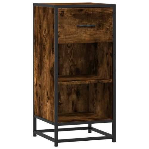 Komoda boja hrasta 35,5x35x76 cm konstruirano drvo i metal - Dimljeni hrast 1 Cijena