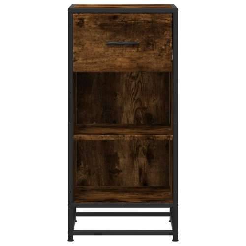 Komoda boja hrasta 35,5x35x76 cm konstruirano drvo i metal - Dimljeni hrast 1 Cijena