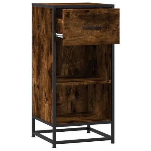 Komoda boja hrasta 35,5x35x76 cm konstruirano drvo i metal - Dimljeni hrast 1 Cijena