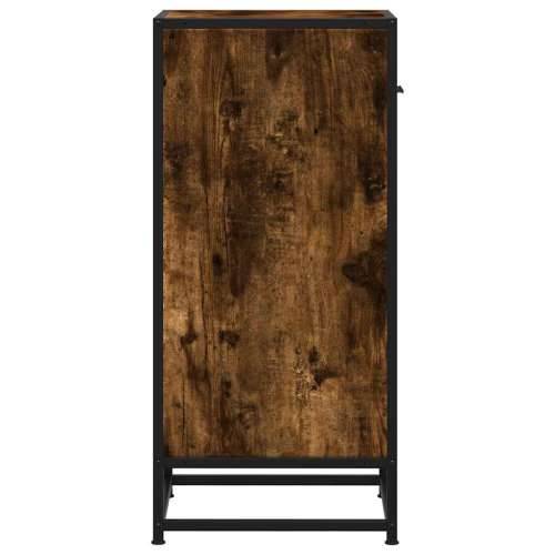 Komoda boja hrasta 35,5x35x76 cm konstruirano drvo i metal - Dimljeni hrast 1 Cijena