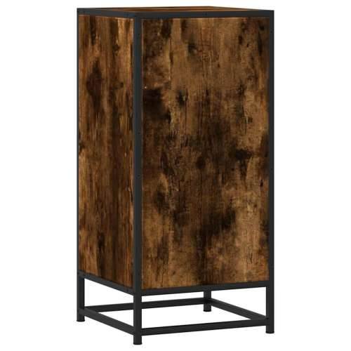 Komoda boja hrasta 35,5x35x76 cm konstruirano drvo i metal - Dimljeni hrast 1 Cijena