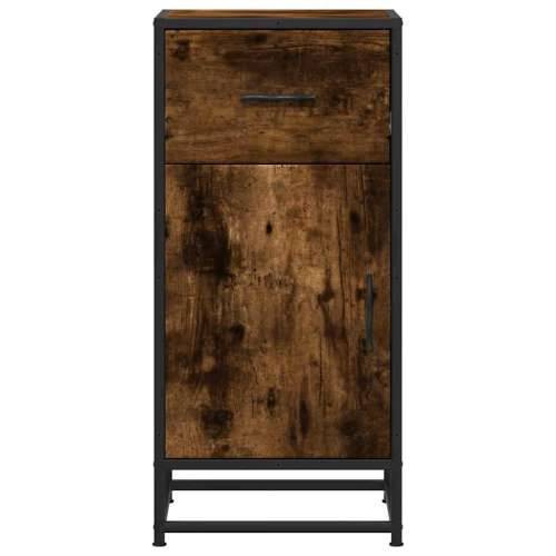 Komoda boja hrasta 35,5x35x76 cm konstruirano drvo i metal - Dimljeni hrast 1 Cijena