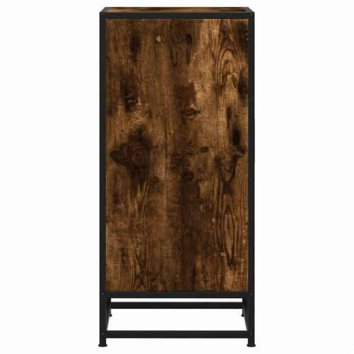 Komoda boja hrasta 35,5x35x76 cm konstruirano drvo i metal - Dimljeni hrast 1 Cijena