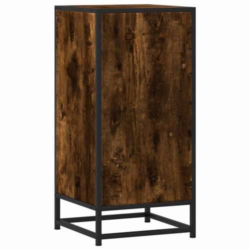 Komoda boja hrasta 35,5x35x76 cm konstruirano drvo i metal - Dimljeni hrast 1 Cijena