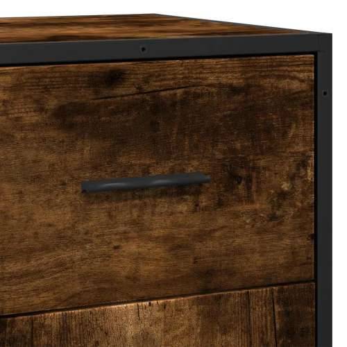 Komoda boja hrasta 35,5x35x76 cm konstruirano drvo i metal - Dimljeni hrast 1 Cijena
