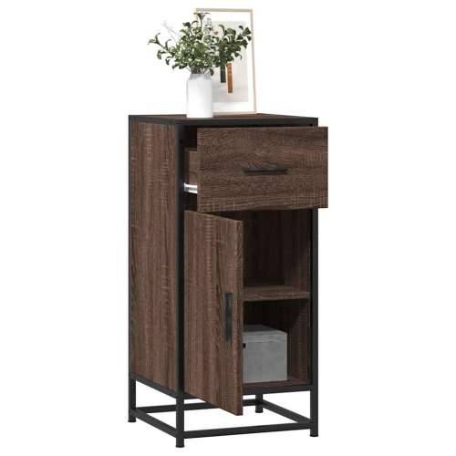 Komoda boja hrasta 35,5x35x76 cm konstruirano drvo i metal - Smeđi hrast 1 Cijena