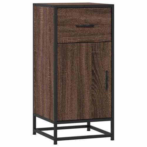 Komoda boja hrasta 35,5x35x76 cm konstruirano drvo i metal - Smeđi hrast 1 Cijena