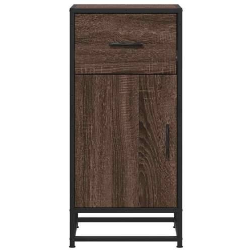 Komoda boja hrasta 35,5x35x76 cm konstruirano drvo i metal - Smeđi hrast 1 Cijena
