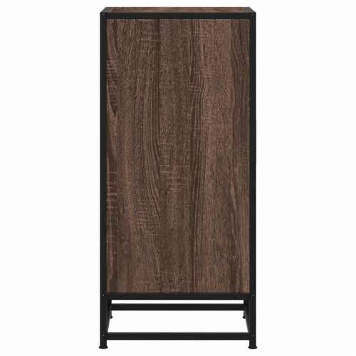 Komoda boja hrasta 35,5x35x76 cm konstruirano drvo i metal - Smeđi hrast 1 Cijena