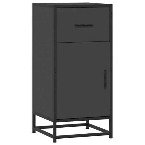 Komoda crna 35,5 x 35 x 76 cm konstruirano drvo i metal - Crna 1 Cijena