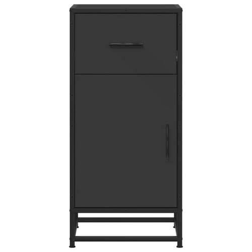 Komoda crna 35,5 x 35 x 76 cm konstruirano drvo i metal - Crna 1 Cijena