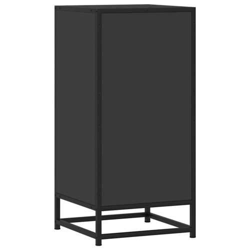 Komoda crna 35,5 x 35 x 76 cm konstruirano drvo i metal - Crna 1 Cijena