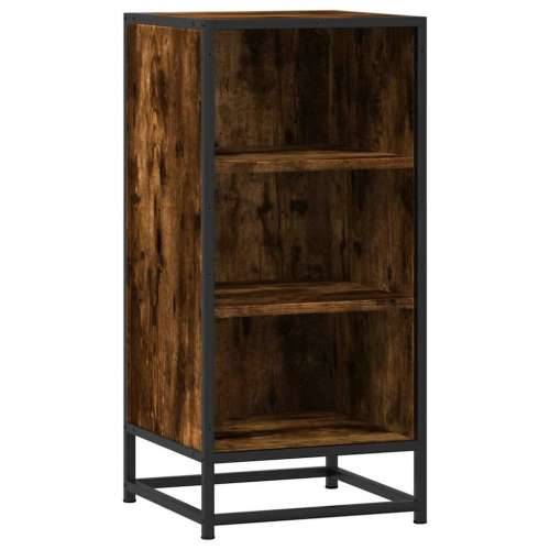 Komoda boja hrasta 35,5x35x76 cm konstruirano drvo i metal - Dimljeni hrast 1 Cijena