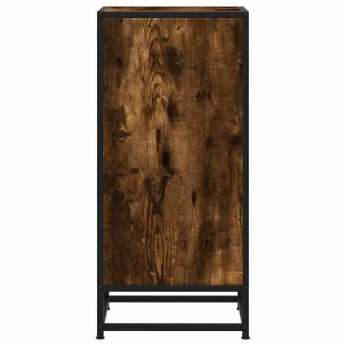 Komoda boja hrasta 35,5x35x76 cm konstruirano drvo i metal - Dimljeni hrast 1 Cijena