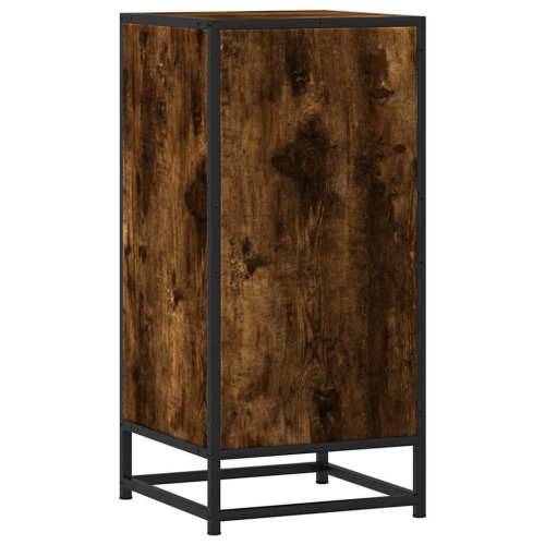 Komoda boja hrasta 35,5x35x76 cm konstruirano drvo i metal - Dimljeni hrast 1 Cijena