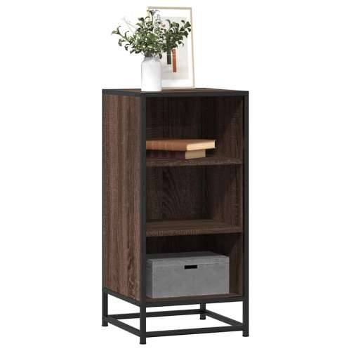 Komoda boja hrasta 35,5x35x76 cm konstruirano drvo i metal - Smeđi hrast 1 Cijena