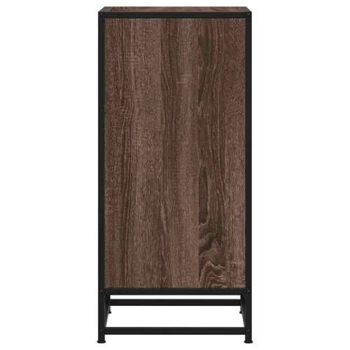 Komoda boja hrasta 35,5x35x76 cm konstruirano drvo i metal - Smeđi hrast 1 Cijena