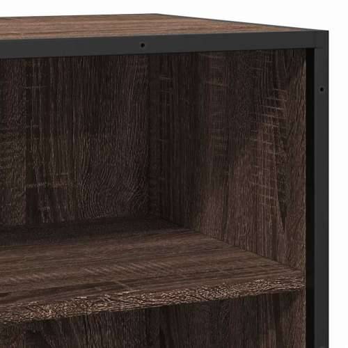 Komoda boja hrasta 35,5x35x76 cm konstruirano drvo i metal - Smeđi hrast 1 Cijena