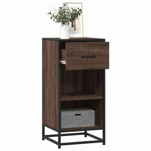 Komoda boja hrasta 35,5x35x76 cm konstruirano drvo i metal - Smeđi hrast 1 Cijena