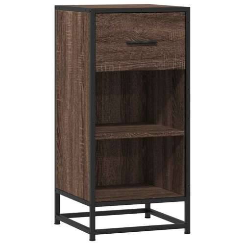 Komoda boja hrasta 35,5x35x76 cm konstruirano drvo i metal - Smeđi hrast 1 Cijena