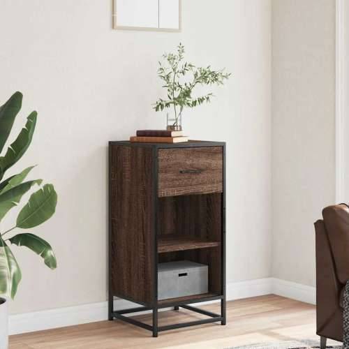 Komoda boja hrasta 35,5x35x76 cm konstruirano drvo i metal - Smeđi hrast 1 Cijena