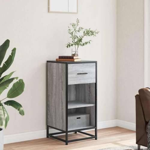 Komoda boja hrasta sonome 35,5x35x76 cm konstruirano drvo metal - Sivi hrast sonoma 1 Cijena