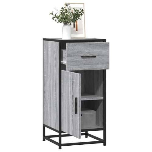 Komoda boja hrasta sonome 35,5x35x76 cm konstruirano drvo metal - Sivi hrast sonoma 1 Cijena