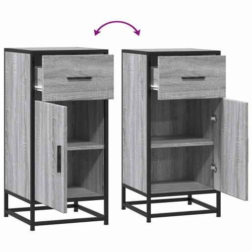 Komoda boja hrasta sonome 35,5x35x76 cm konstruirano drvo metal - Sivi hrast sonoma 1 Cijena