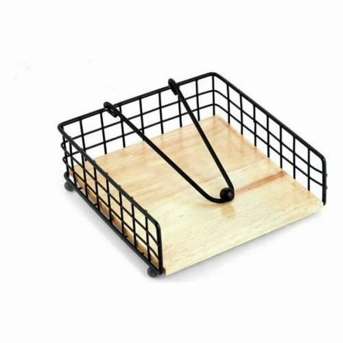 Stalak za salvete Confortime 158733 Crna Metal 19 x 19 x 7 cm (12 kom.) Cijena