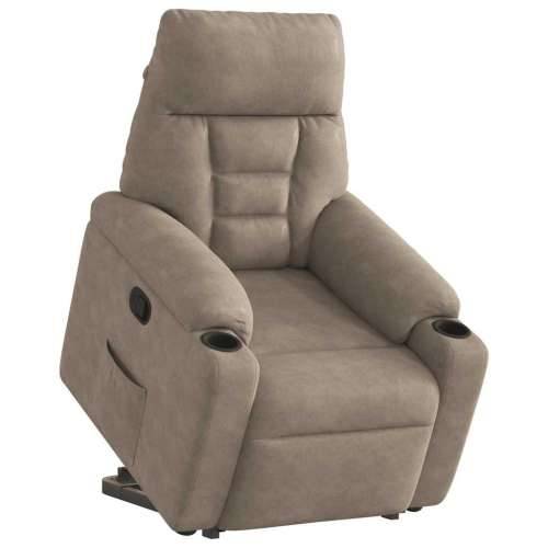 Naslonjač na podizanje smeđesivi od mikrovlakana - Sivo-smeđa 1 manual reclining function Ne Cijena