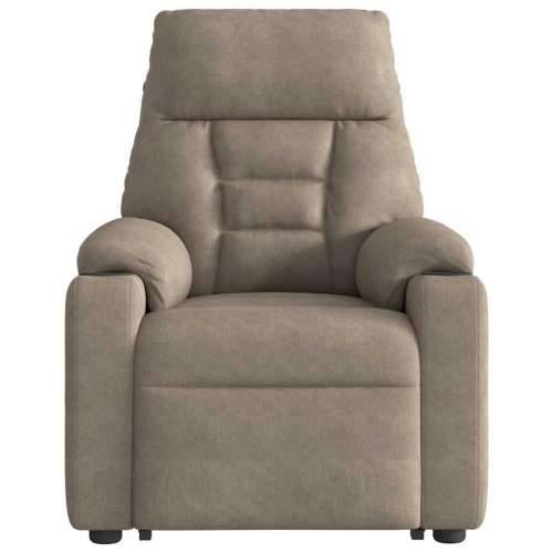 Naslonjač na podizanje smeđesivi od mikrovlakana - Sivo-smeđa 1 manual reclining function Ne Cijena