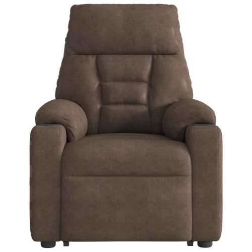 Električni naslonjač na podizanje smeđi od mikrovlakana - Smeđa 1 electric reclining function Ne Cijena