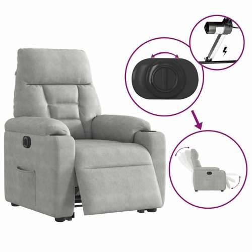 Električni naslonjač na podizanje svijetlosivi - Svjetlosiva 1 electric reclining function Ne Cijena