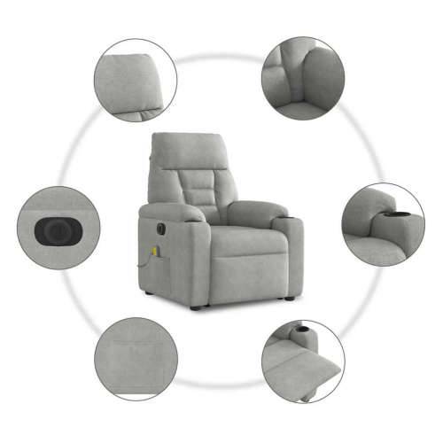 Električni naslonjač na podizanje svijetlosivi - Svjetlosiva 1 electric reclining function Ne Cijena