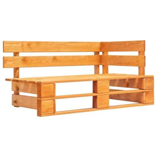 Vrtna sofa od paleta od borovine s jastucima boje pijeska - Smeđa i boja pijeska 1 Cijena