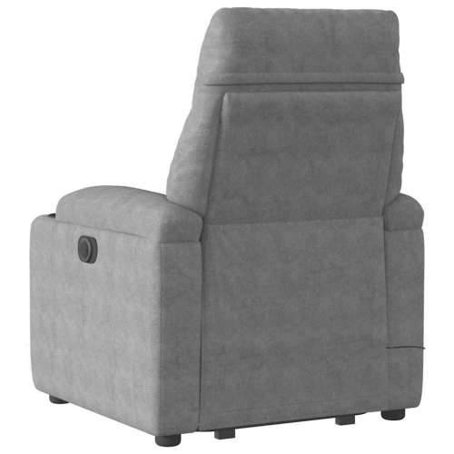 Masažni naslonjač - Masažna fotelja na podizanje tamnosivi od mikrovlakana - Tamno siva 1 manual reclining function Da Cijena