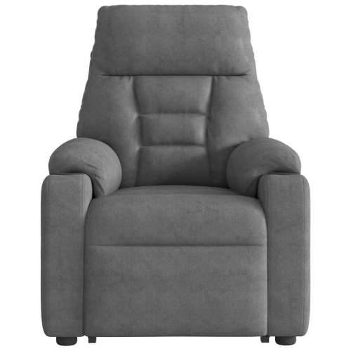 Masažni naslonjač - Masažna fotelja na podizanje tamnosivi od mikrovlakana - Tamno siva 1 manual reclining function Da Cijena