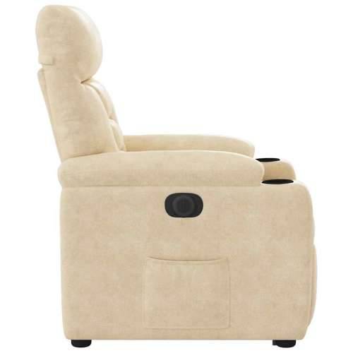 Električni naslonjač na podizanje krem od mikrovlakana - Krema 1 electric reclining function Ne Cijena