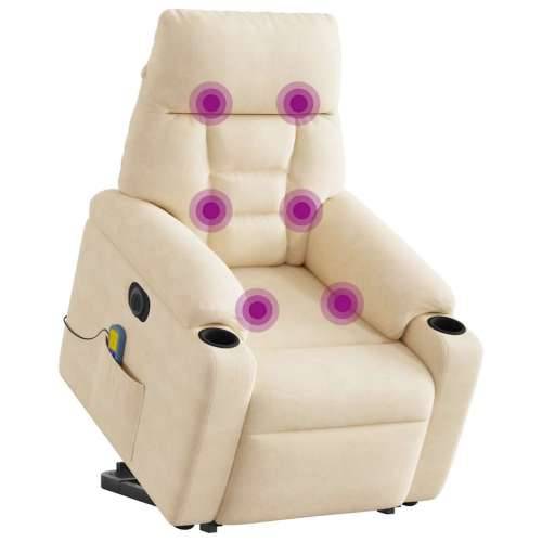 Električni Masažni naslonjač - Masažna fotelja na podizanje bež od mikrovlakana - Bež 1 electric reclining function Da Cijena