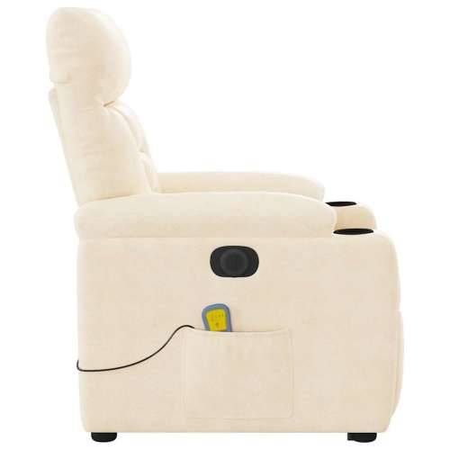 Električni Masažni naslonjač - Masažna fotelja na podizanje bež od mikrovlakana - Bež 1 electric reclining function Da Cijena
