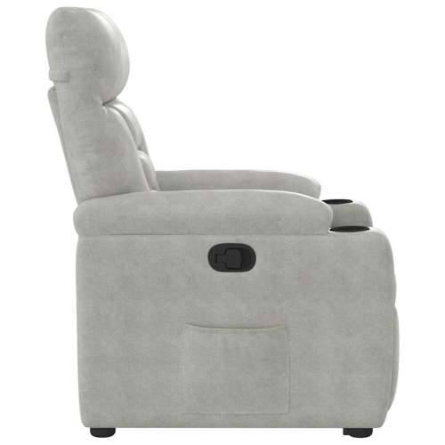 Naslonjač na podizanje svijetlosivi od mikrovlakana - Svjetlosiva 1 manual reclining function Ne Cijena